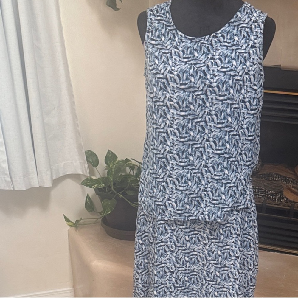 Linden Navy and White Abstract Maxi Dress